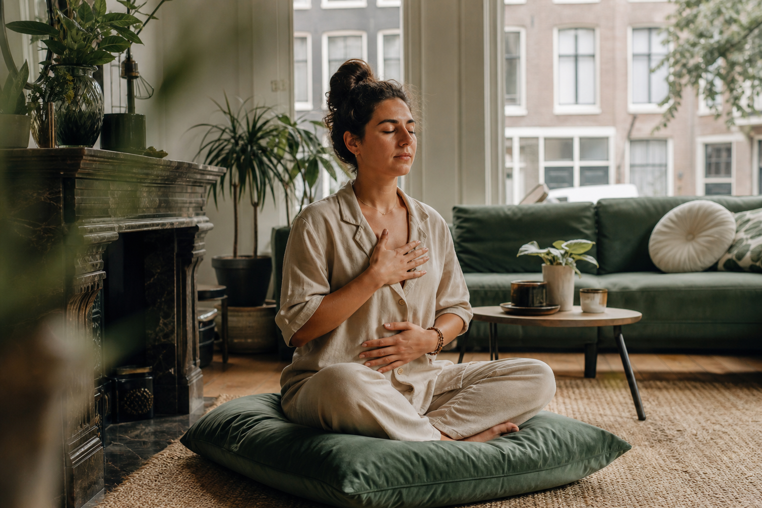 Mindful breathing routine from Washvynature